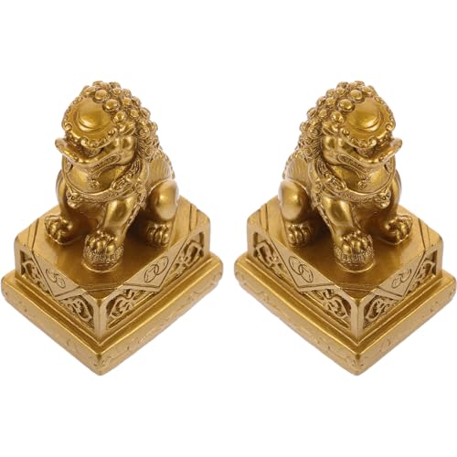 VICASKY 2 Stück Löwenfiguren aus Harz Kreative Löwenornamente für Wohnzimmer Büro und Garten als Tischdekoration und Einzigartiges VICASKY 2 Stück Löwenfiguren aus Harz Kreative Löwenornamente für Wohnzimmer Büro und Garten als Tischdekoration und Einzigartiges von VICASKY