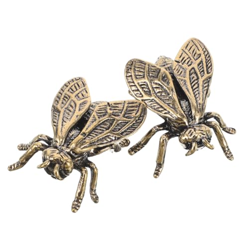 VICASKY 2 Stück Messing Bienen Deko Miniatur Figurine Handgefertigt Rustikale Bienen Ornamente für Teezeremonie und Wohnkultur Sammlerobjekt VICASKY 2 Stück Messing Bienen Deko Miniatur Figurine Handgefertigt Rustikale Bienen Ornamente für Teezeremonie und Wohnkultur Sammlerobjekt von VICASKY
