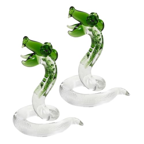 VICASKY 2 Stück Miniatur Schlangenfiguren für Halloween Dekoration und Wohnraumgestaltung Snake Deko für Wohnzimmer und Partys von VICASKY