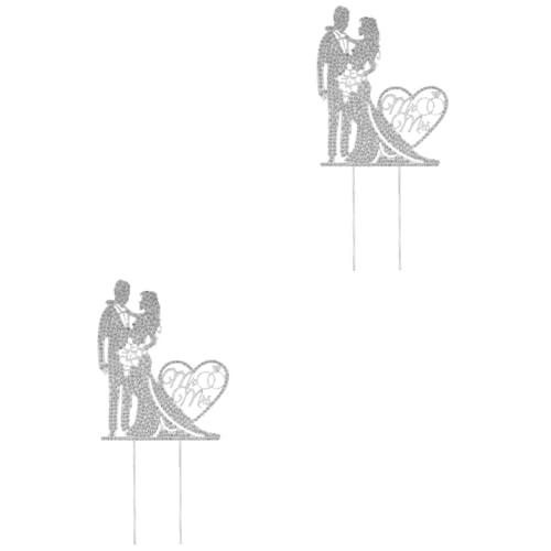 VICASKY 2 Stück Mr Mrs Cake Topper Hochzeitstorte Dekoration Silber Romantischer Tortendeko für Verlobung Brautparty Dessert VICASKY 2 Stück Mr Mrs Cake Topper Hochzeitstorte Dekoration Silber Romantischer Tortendeko für Verlobung Brautparty Dessert von VICASKY