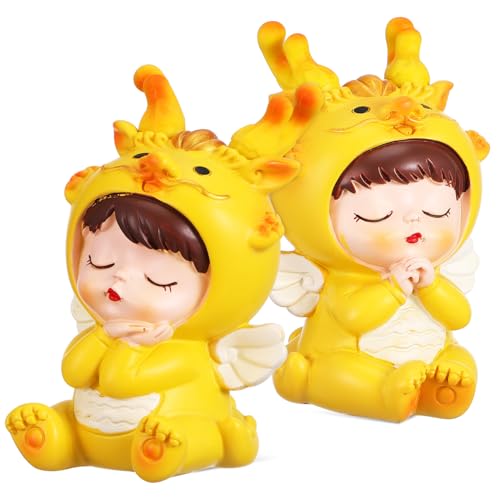 VICASKY 2 Stück Neujahrs-Sternzeichen-Drachenbaby-Desktop-Dekoration Sternzeichen-Drachen-Figur-Statue Mond- chinesisch neujahr büro dekoration puppe Schreibtisch Drachenfigur Wohnkultur VICASKY 2 Stück Neujahrs-Sternzeichen-Drachenbaby-Desktop-Dekoration Sternzeichen-Drachen-Figur-Statue Mond- chinesisch neujahr büro dekoration puppe Schreibtisch Drachenfigur Wohnkultur von VICASKY