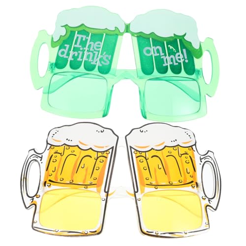 VICASKY 2 Stück Oktoberfest Partybrillen Lustige Brillen mit Rahmen für Erwachsene für Festlichkeiten und Fotospaß Bequeme Passform und Kreatives Design von VICASKY