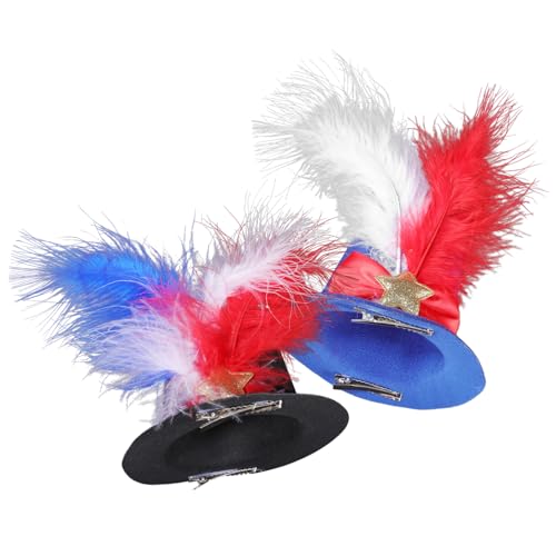 VICASKY 2 Stück Patriotischer Party Zylinderhut Herren und Damen Leichter Bequemer Unabhängigkeitstag Hut mit Amerikanischer Flaggen Dekoration für Feierlichkeiten und Patriotische Anlässe von VICASKY