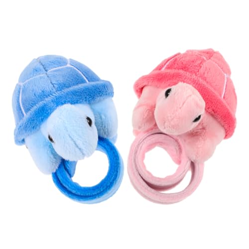 VICASKY 2 Stück Plüschpuppenarmband Plüsch Schnapparmbänder Tier Schlagarmbänder Handgelenk Schlagarmband Schlagarmband Kuscheltiere Bänder Huggers Schlagarmband Tiere Schildkröte Weiche von VICASKY
