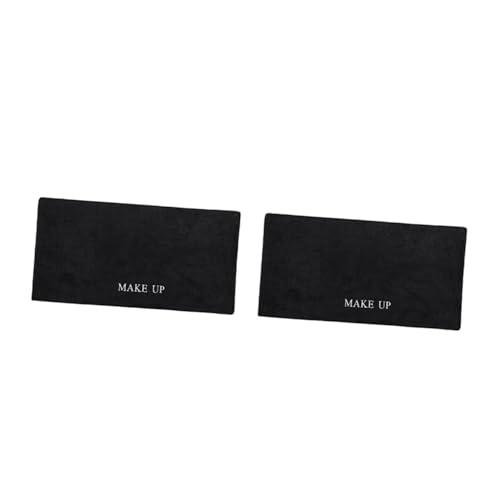 VICASKY 2 Stück Schwarze Schminktischmatte Rutschfest Komfortabel Vielseitig für Schlafzimmer Make-up Arbeitstisch Schutzmatte Stilvolle Tischunterlage von VICASKY