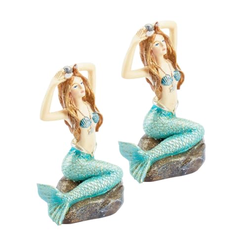 VICASKY 2 Stück Teiliges Meerjungfrau Resin Dekofigur Aquarium und Miniteich Ornament Langlebige Tischdekoration Wassersichere Fischbecken Deko für Gartenteich und Wohnraumgestaltung VICASKY 2 Stück Teiliges Meerjungfrau Resin Dekofigur Aquarium und Miniteich Ornament Langlebige Tischdekoration Wassersichere Fischbecken Deko für Gartenteich und Wohnraumgestaltung von VICASKY