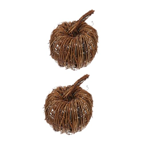 VICASKY 2 Stück Teiliges Rattan Kürbis Handgefertigt Langlebig und Wiederverwendbar Realistische Flechtoptik Leichtes Tischornament für Halloween und Erntedankfest Flexible Indoor Outdoor VICASKY 2 Stück Teiliges Rattan Kürbis Handgefertigt Langlebig und Wiederverwendbar Realistische Flechtoptik Leichtes Tischornament für Halloween und Erntedankfest Flexible Indoor Outdoor von VICASKY