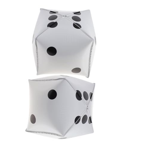 VICASKY 2 Stück Teiliges Würfel Weiß Partydeko für Spiel themen Aluminiumfolie Wetterbeständig für Innen Außenbereich Festliche Atmosphäre VICASKY 2 Stück Teiliges Würfel Weiß Partydeko für Spiel themen Aluminiumfolie Wetterbeständig für Innen Außenbereich Festliche Atmosphäre von VICASKY