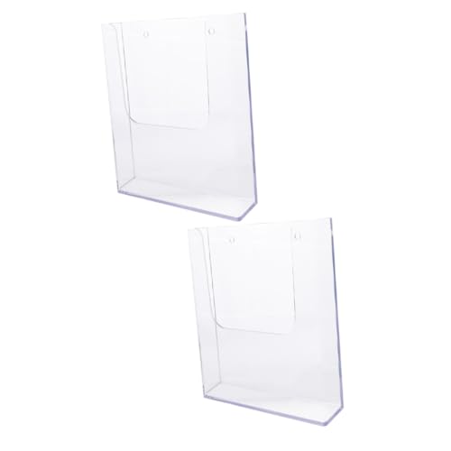 VICASKY 2 Stück Transparenter Wandprospekthalter Hochwertiger Wandorganizer Für Büro Dateien Magazinaufbewahrung Stehsammler Zur Platzsparenden Dokumentenpräsentation von VICASKY