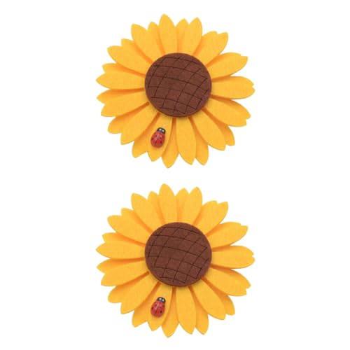 VICASKY 2 Stück Vorhang Raffhalter Für Vorhänge Romantische Sonnenblumen Vorhangbänder Vorhangschnallen Fenstervorhanghalter Vorhänge Heimdekoration Dekorativer Gelber Magnet von VICASKY