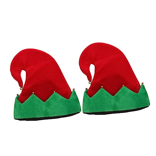 VICASKY 2 Stück Weihnachtsmannmütze Partyhüte Feiertags Weihnachtskopfbedeckung Weihnachtsmütze Weihnachtsmützen Weihnachtsparty Hut Weihnachtskappe Weihnachtsparty Gastgeschenk von VICASKY