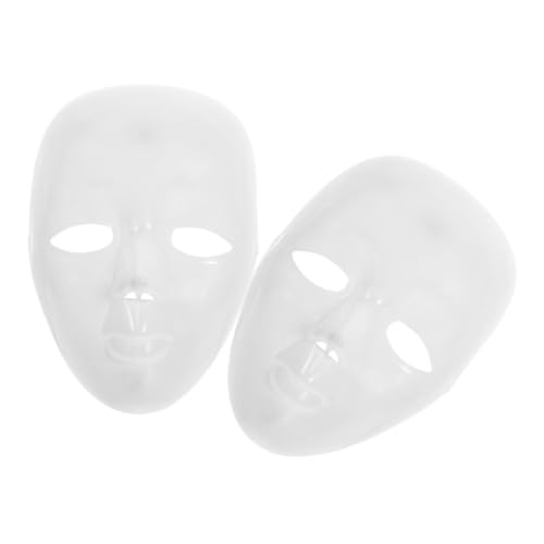 VICASKY 2 Stück Weiße DIY Maske Blanko Masquerade Masken zum Bemalen Party Halloween Cosplay Requisiten für Fasching Karneval Fest Dekoration von VICASKY