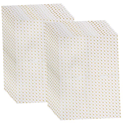 VICASKY 20 Blatt Geschenkpapier Gold Stern Motiv Origami Papier Seidenpapier Geschenkverpackung für Blumenstrauß Basteln Dekoration Geschenkbox Verpackung VICASKY 20 Blatt Geschenkpapier Gold Stern Motiv Origami Papier Seidenpapier Geschenkverpackung für Blumenstrauß Basteln Dekoration Geschenkbox Verpackung von VICASKY