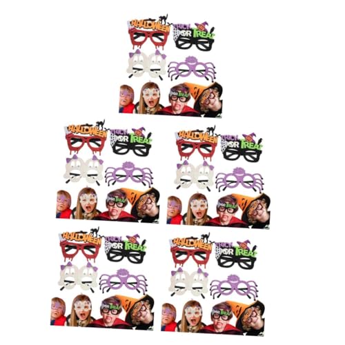 VICASKY 20 Stck. Teiliges Halloween Party Brillenset mit Einzigartigen Cosplay Motiven Linsenlose Lustige Sonnenbrillen für Faschingsparty Halloween Mitgebsel und Festliche Verkleidung von VICASKY