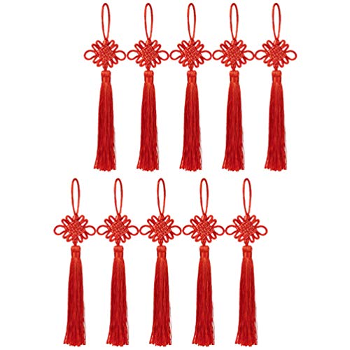 VICASKY 20 Stück Neujahr Chinesischer Knoten Traditionelles Chinesisches Frühlingsfest Handgemachter Knoten Anhänger Szene Layout Prop Ochse Jahr Reichtum Erfolg Ornament für Home Shop von VICASKY