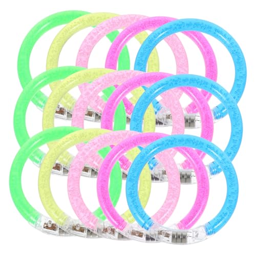 VICASKY 20 Stück Teiliges Kleine Mehrfarbige Leuchtarmbänder mit Lollipop Design Fluoreszierende Partyspielzeuge Bruchsicher für Garten Pool Geburtstagsfeiern und Stimmungsvolle Dekoration von VICASKY
