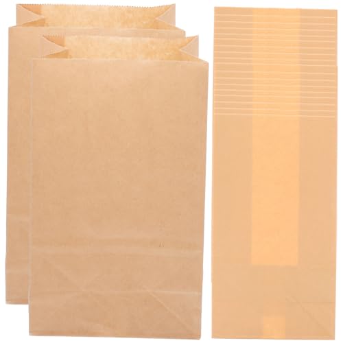 VICASKY 20 Stück Waschbare Kraftpapier Papiertüten für Snacks Gemüse Aufbewahrung Reißfest Vielseitig Nutzbar für Brot Kekse Süßigkeiten Wiederverwendbar Beschriftbar Umweltfreundlich von VICASKY
