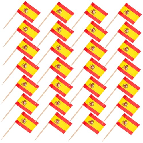 VICASKY 200 Stück Zahnstocher Flaggen Spanische Länder Party Dekorationen Papierflaggen Cupcake Topper Delikate Partyaccessoires für Geburtstags und Festtortendeko VICASKY 200 Stück Zahnstocher Flaggen Spanische Länder Party Dekorationen Papierflaggen Cupcake Topper Delikate Partyaccessoires für Geburtstags und Festtortendeko von VICASKY