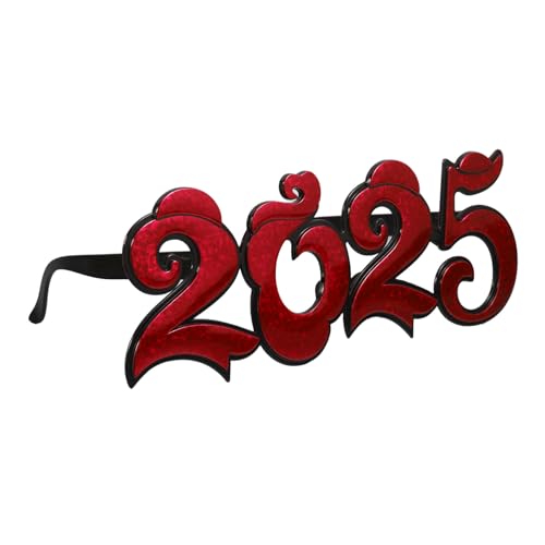 VICASKY 2025 Brille Neujahrsbrille 2025 Silvesterbrille 2025 Party Foto-requisiten Für Das Neue Jahr 2025 Brillen-requisiten Für Das Neue Jahr 2025 Große Runde Gläser Erwachsene Rot Stk VICASKY 2025 Brille Neujahrsbrille 2025 Silvesterbrille 2025 Party Foto-requisiten Für Das Neue Jahr 2025 Brillen-requisiten Für Das Neue Jahr 2025 Große Runde Gläser Erwachsene Rot Stk von VICASKY