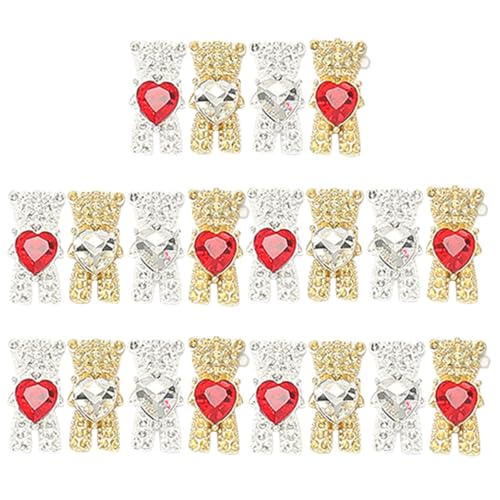 VICASKY 20Stücke Nagelanhänger Strasssteine DIY Nail Art Dekoration Glänzende Bärenform Für Nageldesigns Perfektes Für Nagelkunstliebhaber VICASKY 20Stücke Nagelanhänger Strasssteine DIY Nail Art Dekoration Glänzende Bärenform Für Nageldesigns Perfektes Für Nagelkunstliebhaber von VICASKY