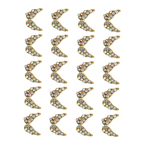 VICASKY 20Stücke Strasssteine Wing Design Nagelkunst Dekorationen Glänzende Herz Nagel Gems für Nagelstudios und Persönlichen Gebrauch Einfach Anzuwenden Einzigartiges Design von VICASKY