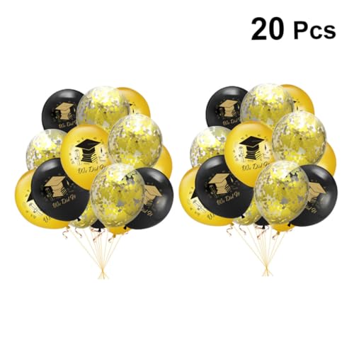 VICASKY 20pcs Unique Graduation Theme Ballons Dekorative Ballon Party Ornament Supplies Gefälligkeiten Für Studenten von VICASKY