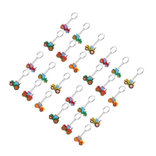 VICASKY 24 Stck. Teiliges Bauernhof Fahrzeug Schlüsselanhänger mit und Lkw Design Niedliche Partygeschenke und Klassenzimmerpreise für Erntesaison Feiern und Ostereiersuche von VICASKY