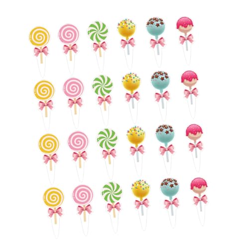 VICASKY 24 Stück Kuchenstangen Cupcake -Topper Dekorationen Partyzubehör für Einsätze Tortendeko Topper Kuchen -Topper Tortenaufleger mit Süßigkeiten-Thema Papier VICASKY 24 Stück Kuchenstangen Cupcake -Topper Dekorationen Partyzubehör für Einsätze Tortendeko Topper Kuchen -Topper Tortenaufleger mit Süßigkeiten-Thema Papier von VICASKY