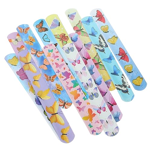 VICASKY 24 Stück Schmetterlings Themen Schnapparmbänder Bunte Cartoon Slap Armbänder für Kindergeburtstagsfeiern Mitgebsel und Party VICASKY 24 Stück Schmetterlings Themen Schnapparmbänder Bunte Cartoon Slap Armbänder für Kindergeburtstagsfeiern Mitgebsel und Party von VICASKY