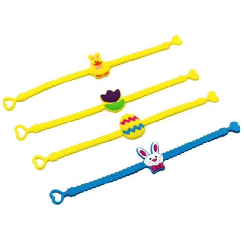 VICASKY 24 Stück Silikonarmbänder Kreative Cartoon Handgelenkarmbänder mit Ostereiern und Hasen für Lustige Party Mitgebsel für Ostern Zufällige Muster VICASKY 24 Stück Silikonarmbänder Kreative Cartoon Handgelenkarmbänder mit Ostereiern und Hasen für Lustige Party Mitgebsel für Ostern Zufällige Muster von VICASKY