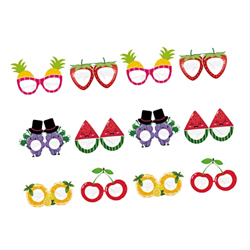VICASKY 24 Stück Teiliges Fruchtmuster Papierbrillen für Sommerpartys Lustige Foto Requisiten für Geburtstagsfeiern Hochzeiten und Maskeraden von VICASKY