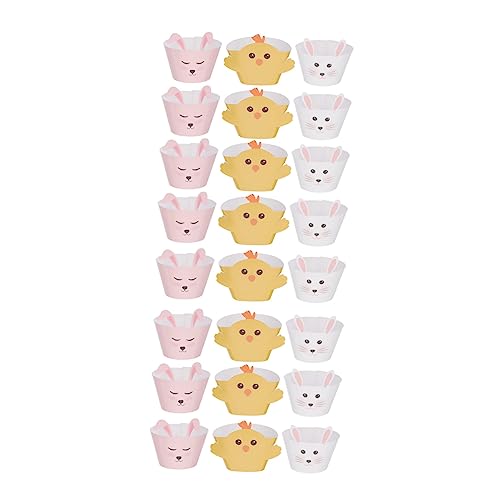VICASKY Charmantes Hasen-kuchen-wrapper-set 24-teilig Cupcake- -party-dekorationen von VICASKY