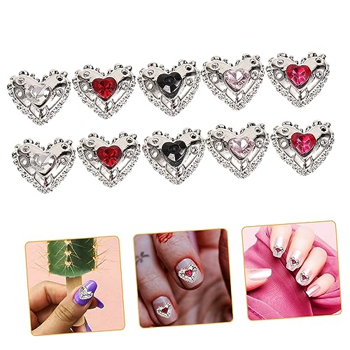 VICASKY 25 Stück Herzförmige Nagelcharms Nail Art Dekorationen aus Robustem Material für Maniküre für Nagelstudios und Diy Nailart Projekte Wunderschöne für Ihre Nägel VICASKY 25 Stück Herzförmige Nagelcharms Nail Art Dekorationen aus Robustem Material für Maniküre für Nagelstudios und Diy Nailart Projekte Wunderschöne für Ihre Nägel von VICASKY