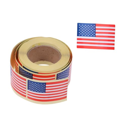 VICASKY 250 Blatt Selbstklebende Amerikanische Flaggen Aufkleber Juli Patriotische Dekoration für Erwachsene Party Gesicht Körper Sticker von VICASKY