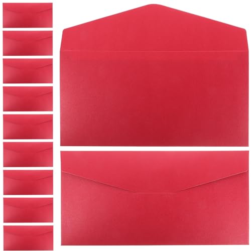 VICASKY 25Stücke Rote Einladungsumschläge Umschläge für Grußkarten Hochzeiten Feiertage und Dankeskarten von VICASKY