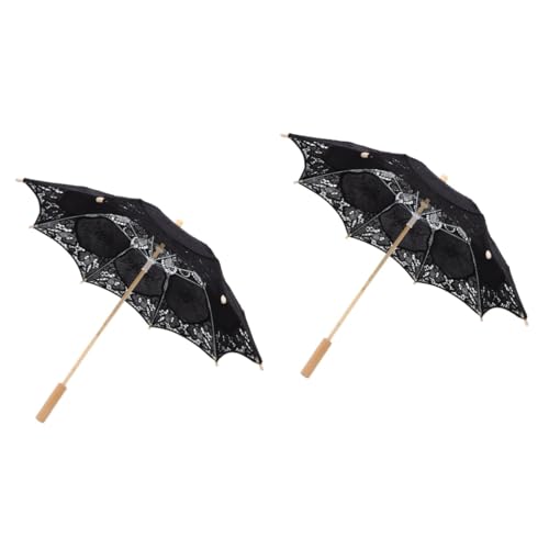 VICASKY 2St Regenschirm aus Spitze Hochzeitsdekoration Retro Styles Regenschirm für Kinder Regenschirme für Regen Regenschirm-Stütze Vintage Regenschirm Hanfu Bastelschirm Dekorationen von VICASKY