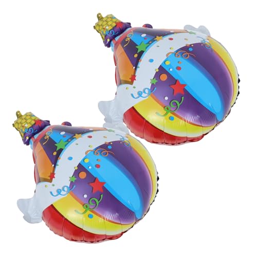 VICASKY 2Stücke Heißluftballon Folienballons Partydekoration für Babyparty und Themen Leichte und Ballons für Hochzeiten und Geburtstagsfeiern von VICASKY