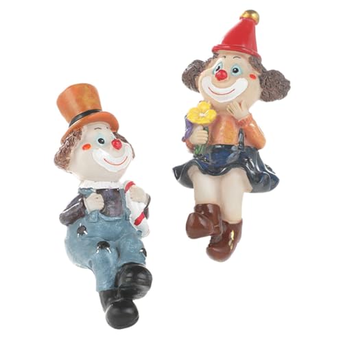 VICASKY 2stücke Clown Dekofigur Aus Kunstharz Clown-statuen Für Innenbereich Tischdekoration Schreibtischdekoration Clown-Ornamente Dekorativer Clown Paargeschenk Clown-paarfiguren VICASKY 2stücke Clown Dekofigur Aus Kunstharz Clown-statuen Für Innenbereich Tischdekoration Schreibtischdekoration Clown-Ornamente Dekorativer Clown Paargeschenk Clown-paarfiguren von VICASKY