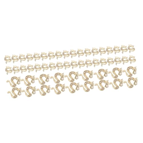 VICASKY 3 Sätze Nagelanhänger Für Nagelkunst Dekoration Nagelschmuck Für Frauen Manikürezubehör Nagelkunst-anhänger Nageldekore Maniküre-ornamente Zinklegierung Golden 50 Stück * 3 von VICASKY