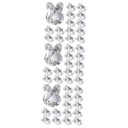VICASKY 3 Sätze Schmuck Mit Nageldiamanten Reiz Nägel Hase Erwachsene Zehe Edelsteine Nagel Charms Maniküre-ornamente Gefälscht Nageldekor Zubehör Für Kristall 20 Stück * 3 von VICASKY