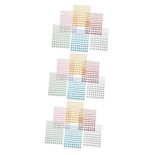 VICASKY 3 Sätze Strass-aufkleber Edelsteine Gesicht Schmuckzubehör Edelstein-bling-aufkleber Selbstklebende Bastelaufkleber Strass-kunststoff 6 Blätter * 3 von VICASKY