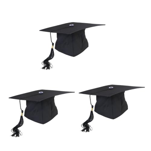 VICASKY 3 Stück Bachelor-Kappe Abschluss für Erwachsene Kappen Stirnband für Graduiertenmütze Absolventen-Partyhüte Kappe Graduierung Einberufung Abschlusskappe Abschlusshut Planke Schwarz VICASKY 3 Stück Bachelor-Kappe Abschluss für Erwachsene Kappen Stirnband für Graduiertenmütze Absolventen-Partyhüte Kappe Graduierung Einberufung Abschlusskappe Abschlusshut Planke Schwarz von VICASKY