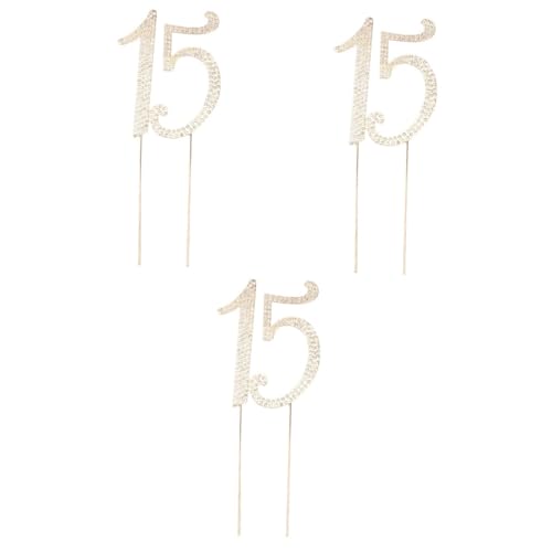 VICASKY 3 Stück Cake Topper Gold mit Strasssteinen Dekorativer Geburtstag und Jubiläum Tortenaufsatz Wiederverwendbare Metalllegierung Festliche Tortendeko für Party und VICASKY 3 Stück Cake Topper Gold mit Strasssteinen Dekorativer Geburtstag und Jubiläum Tortenaufsatz Wiederverwendbare Metalllegierung Festliche Tortendeko für Party und von VICASKY