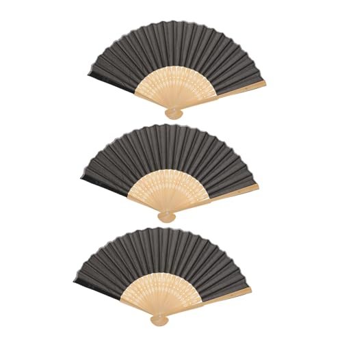 VICASKY 3 Stück Leichte Faltfächer Leichte Faltbare Handfächer aus Robustem Holz Blanko DIY Fächer zum Bemalen und Dekorieren Tragbar für Hochzeit Party Tanz und Sommergebrauch von VICASKY