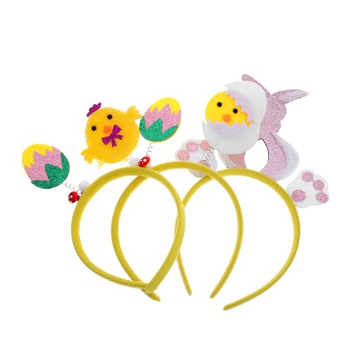 VICASKY 3 Stück Osterhasen-Stirnband Ostern Stirnbänder Osterparty-Stirnband ostern haarband Osterzubehör Ostern Kopfbedeckung Osterkopfschmuck Filzstoff von VICASKY