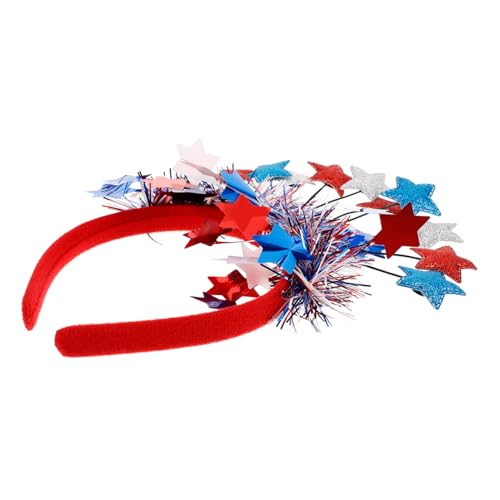 VICASKY 3 Stück Patriotischer Haarreif mit Roten Weißen Blauen Sternen Leichtes Stirnband für Unabhängigkeitstag Karneval Halloween Party Cosplay Haarschmuck Angenehmer Sitz Praktische von VICASKY