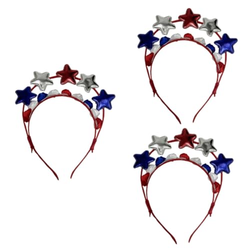 VICASKY 3 Stück Patriotisches Haarband mit Großen Fünfzackigen Sternen Stabiles Party Haarreifen für Amerikanische Unabhängigkeitstag Feiern Vielseitiges Accessoire für Erwachsene und VICASKY 3 Stück Patriotisches Haarband mit Großen Fünfzackigen Sternen Stabiles Party Haarreifen für Amerikanische Unabhängigkeitstag Feiern Vielseitiges Accessoire für Erwachsene und von VICASKY