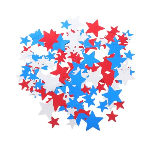 VICASKY 3 Stück Patriotisches Sternkonfetti für Unabhängigkeitstag Tischdeko Punkte Glitzer Konfetti zum Befüllen von Ballons und Partys Geeignet für Juli Feier und Amerikanische von VICASKY