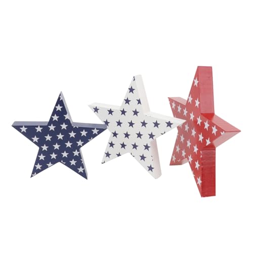 VICASKY 3 Stück Teiliges Patriotische Independence Day Dekoration für Tisch Wohnzimmer Garten Kreative Amerikanische Nationalfeiertag Deko für Büro Restaurant von VICASKY