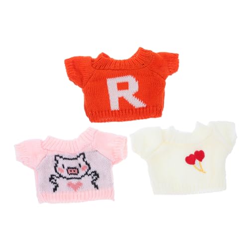 VICASKY 3 Stücke Plüsch Bär Puppe Outfit Puppe Kleidung Zubehör Stofftier Pullover Wiederverwendbare Decor von VICASKY
